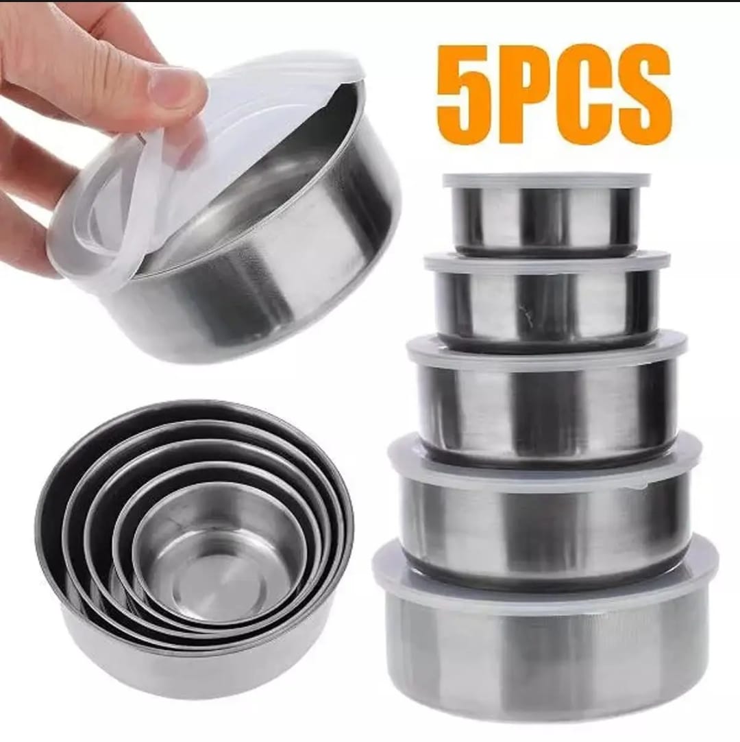 Stainless Steel 5Pcs Bowl Set/ (Lot Grain Storage Box)(YMX)