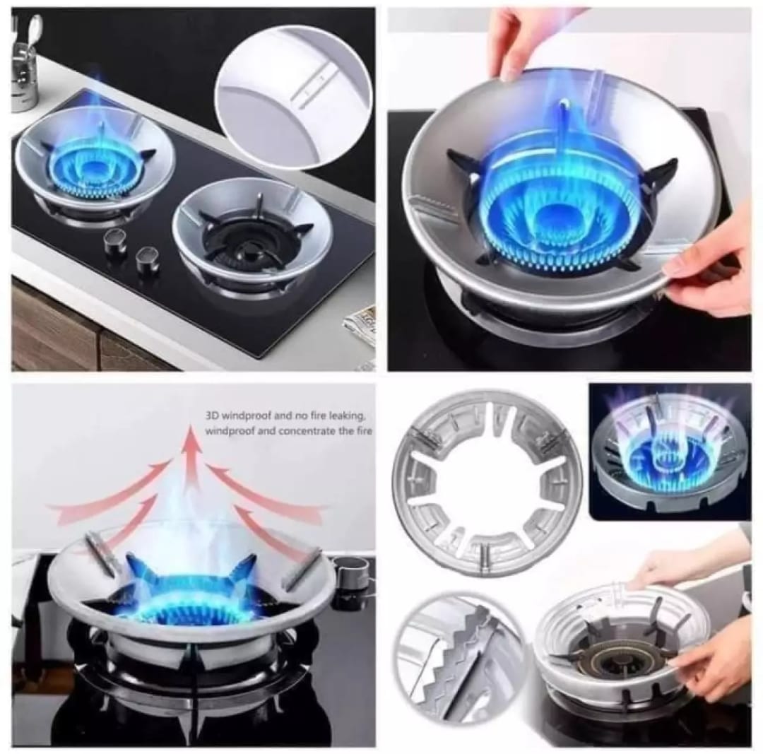 8 Hole Energy Saving Gas Stove Cover Windproof Disk Windshield Bracket Universal Round Shape